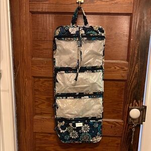 Vera Bradley Cosmetic Hanging Organizer in Mod Floral Blue Pattern